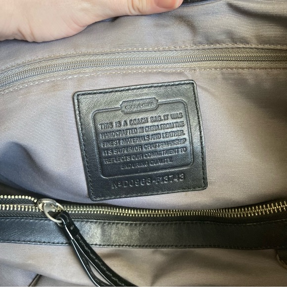 Coach vintage y2k black signature canvas large shoulder bag - Picture 7 of 13